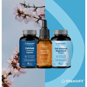 Calcium - Vitamine D3 - Supplement - Plantaardige Capsules - 3 Stuks