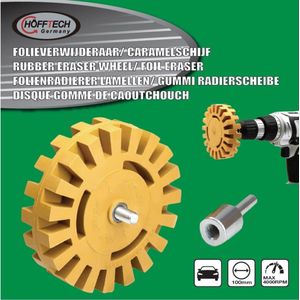 Hofftech - Folie/Stickerverwijderaar - Caramelschijf - 100 mm