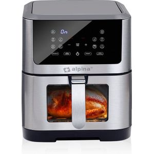 alpina Airfryer XXL - Hetelucht Friteuse 8L - 80 tot 200°C - 1800W - Digitaal Display