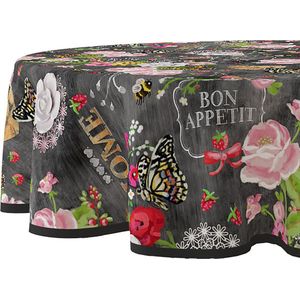 Wicotex - Tafelzeil - Tafelkleed - Bon Appetit - Rond 160cm - Afneembaar - Afwasbaar