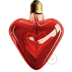 LED Gloeilamp - Rood Hart 5W E27 Dimbaar 2000K