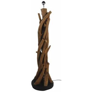 Vloerlamp Naturel/Zwart | Teak | 130 cm