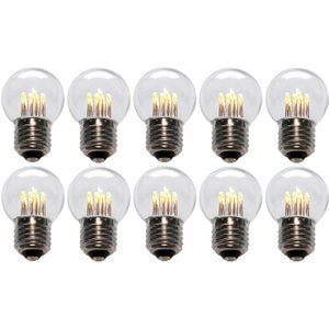 10 stuks LED Lamp E27 1W G45 Warm-wit 2400K