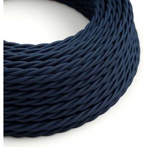 Strijkijzersnoer Donkerblauw (gevlochten) - linnen | 10cm