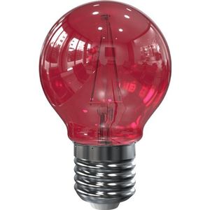 Tronix - LED Filament Kleine Bol E27 - Rood - 2W - G45