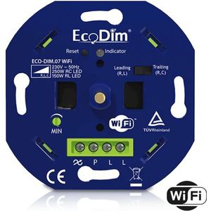 ECODIM | LED Dimmer | WiFi | Druk/Draai | 0–250W | RLC