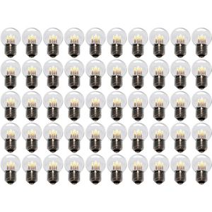 50 stuks LED Lamp E27 1W G45 Warm-wit 2400K
