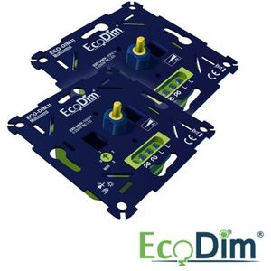 ECODIM Multicontrol LED Dimmer Duo Universeel 0-250W (Fase Afsnijding) - Duopack