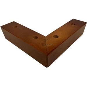 Bruine houten hoekpoot 4,5 cm