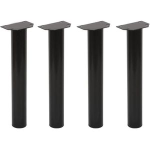 Ronde zwarte meubelpoot 42 cm (set van 4)