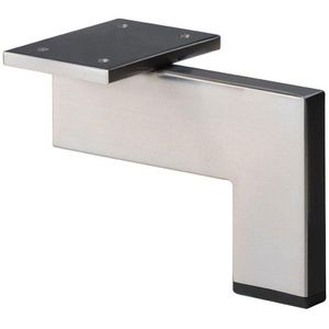 RVS / INOX design hoekprofiel meubelpoot 12 cm