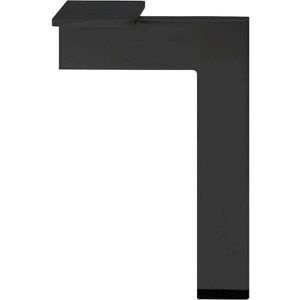 Zwarte design hoek meubelpoot 30 cm