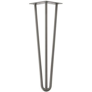 Raw steel massieve 3-punt hairpin tafelpoot 60 cm