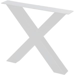 Witte X tafelpoot 72 cm (koker 10 x 10)