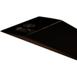 Zwarte vierkanten stalen matrix tafelpoot hoogte 72 cm en breedte/diepte 80 cm voor buiten (koker 8 x 8)