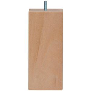 Vierkanten houten meubelpoot hoogte 16 cm (M10)