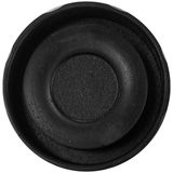 Verstelbare zwarte ronde stalen meubelpoot 12 cm (M8)