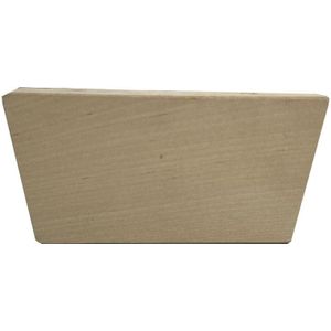 Kleine rechthoekige tapse onbehandelde houten meubelpoot 6 cm