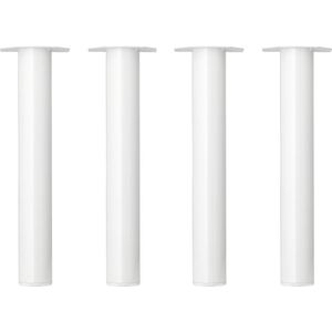Ronde witte meubelpoot 42 cm (set van 4)