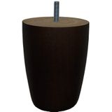 Zwarte houten ronde meubelpoot 12 cm (M8)