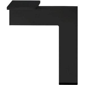 Zwarte design hoek meubelpoot 21 cm