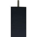 Zwarte vierkanten plastic meubelpoot 12 cm (M8)
