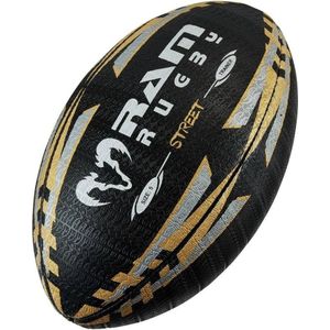 Straat Rugbybal - Drielaags polykatoen - 3D grip - Nr. 1 Rugby Merk in Europe Maat 3 Kwaliteit en Klasse