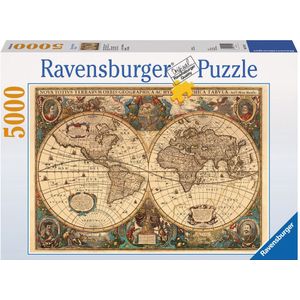 Antieke Wereldkaart Puzzel (5000 Stukjes)