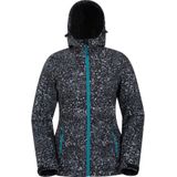 Mountain Warehouse Dames/Dames Exodus Waterafstotende Soft Shell jas met dierenprint (32 DE) (Zwart)