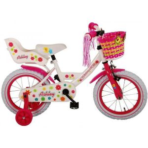 Volare Ashley Kinderfiets - Meisjes - 14 inch - Wit - 95% afgemonteerd