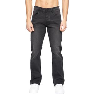 Crosshatch Heren Winsbury Bootcut Jeans (40S) (Zwart wassen)