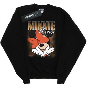 Disney Heren Minnie Mouse Bow Montage Sweatshirt (S) (Zwart)