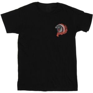 Game Of Thrones: House Of The Dragon Heren Rood Draak Pocket T-shirt (M) (Zwart)