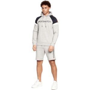 Crosshatch Heren Reginald Hoodie en Shorts Set (S) (Grijze Mergel)