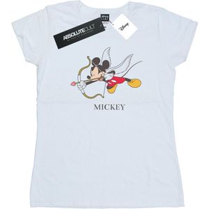 Disney Dames/Dames Mickey Mouse Love Cherub Katoenen T-Shirt (XL) (Wit)