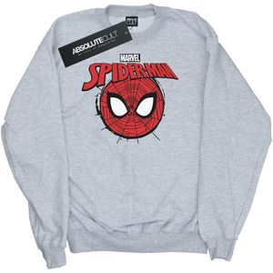 Marvel Jongens Spider-Man Logo Head Sweatshirt (140-146) (Sportgrijs)