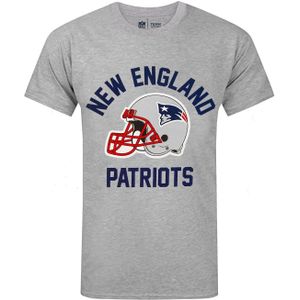 NFL Heren New England Patriots Helm T-Shirt (S) (Grijs)