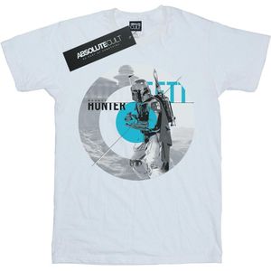 Star Wars Heren Boba Fett Bounty Hunter Cirkel T-Shirt (L) (Wit)