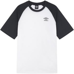 Umbro Heren Core Raglan T-shirt (L) (Wit/Collegiaal Blauw)