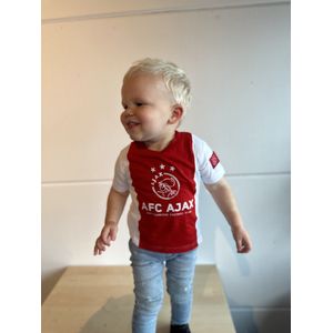 Ajax Kids T-Shirt Rood Wit Logo 128