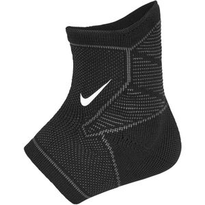Nike Pro gebreide compressie-enkelbandage (S) (Zwart/Wit)