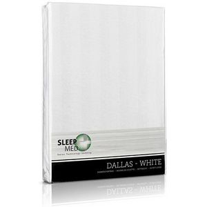 SleepMed - Dekbedovertrek Dallas - Diverse kleuren - 140×200/220 cm  - Wit