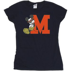 Disney Dames/Dames Mickey Mouse Luipaardbroek Katoenen T-Shirt (M) (Marineblauw)