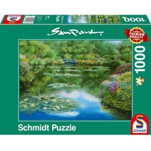 Puzzel Schmidt - Sam Park: Waterlelievijver, 1000 stukjes