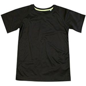 Stedman Kinderen/Kinderen Raglan Mesh T-Shirt (XL) (Zwart Opaal)