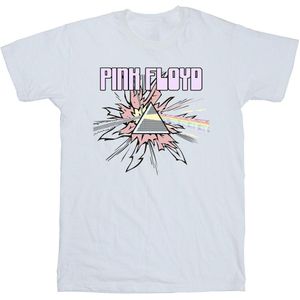 Pink Floyd Meisjes Pastel Driehoek Katoenen T-Shirt (128) (Wit)
