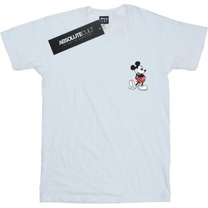 Disney Heren Mickey Mouse Kickin Retro Borst T-shirt (S) (Wit)