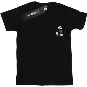Disney Heren Mickey Mouse Kickin Retro Borst T-shirt (L) (Zwart)
