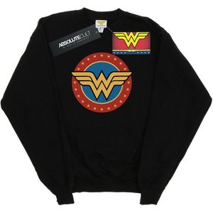 DC Comics Meisjes Wonder Woman Cirkel Logo Sweatshirt (116) (Zwart)