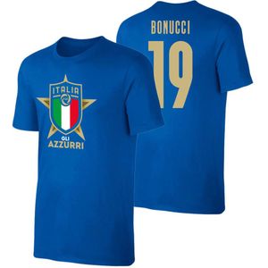 Italy Euro 2020 T-Shirt (Bonucci 19) Blue